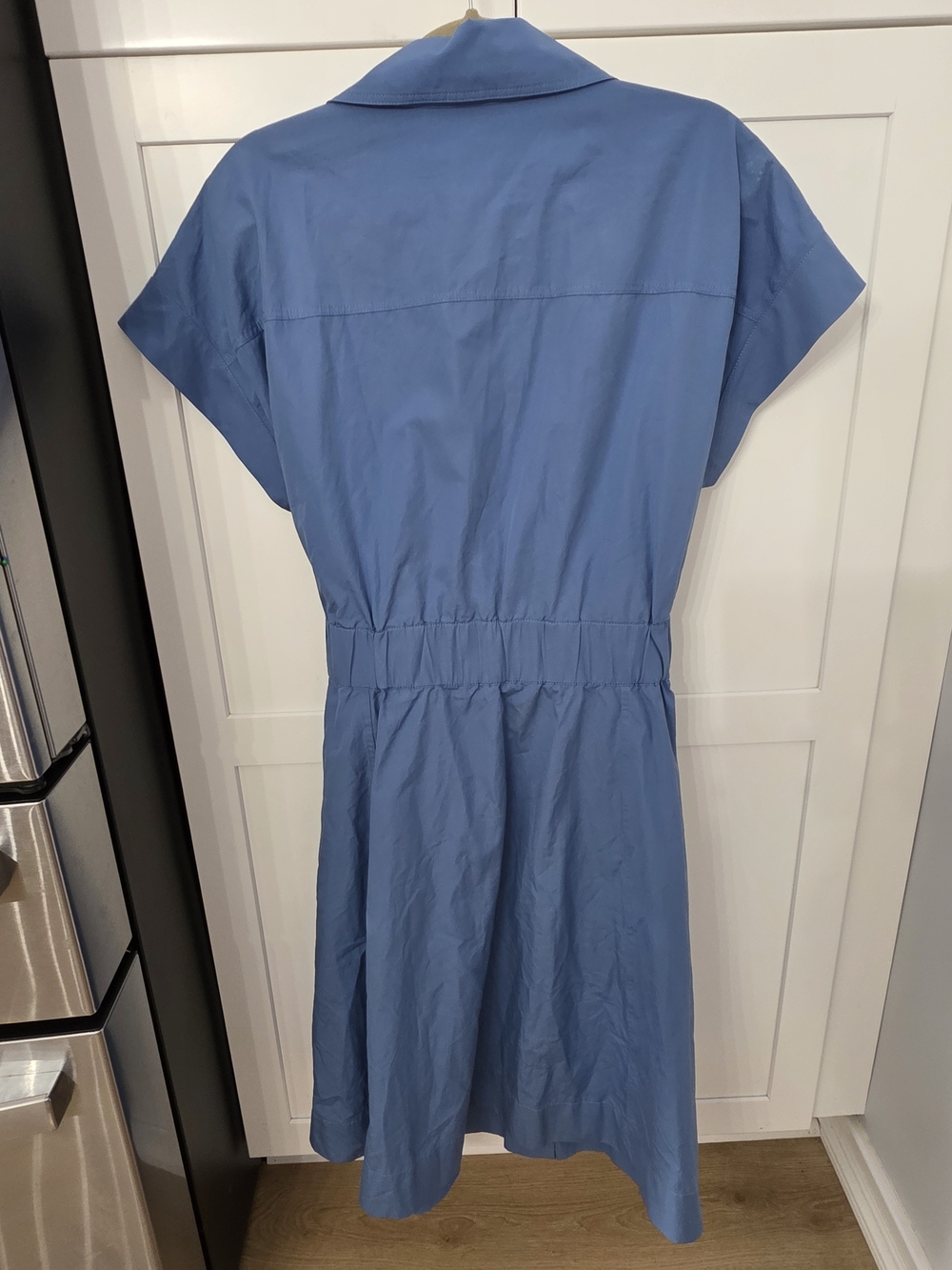 Lafayette 148 New York Sky-Blue Wrap Midi Dress with Tie Waist - Picture 7 of 7